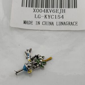 Lunagrace Silver Travel Charm - Airplane, Palm Tree, & Cocktail Dangle